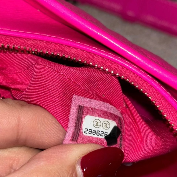 Authentic Chanel Fuchsia Goatskin Small Gabreille Bag - Picture 14 of 15